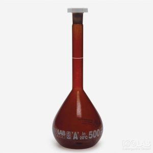 茶色定量瓶 class A (避光,批次編號證書ISO1042) | ISOLAB